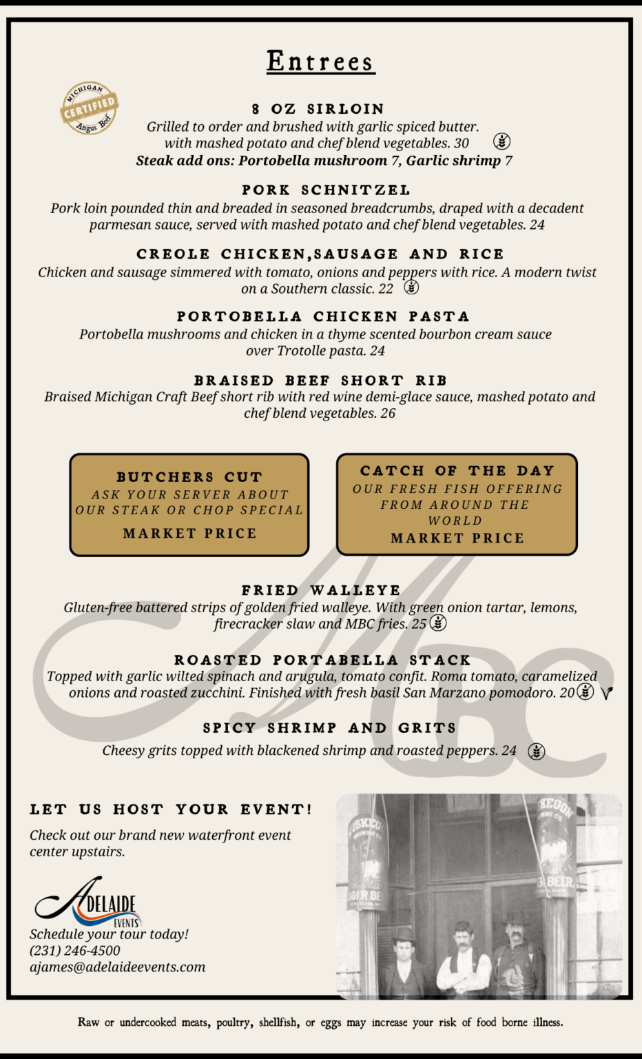 Menu – Muskegon Brewing Company
